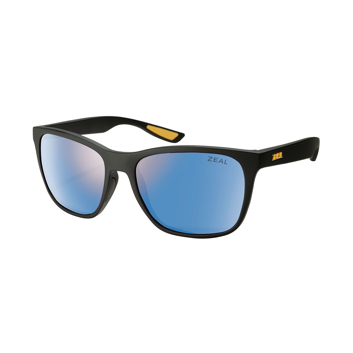 Zeal Fremont Sunglasses Polarized in Matte Black with Horizon Blue